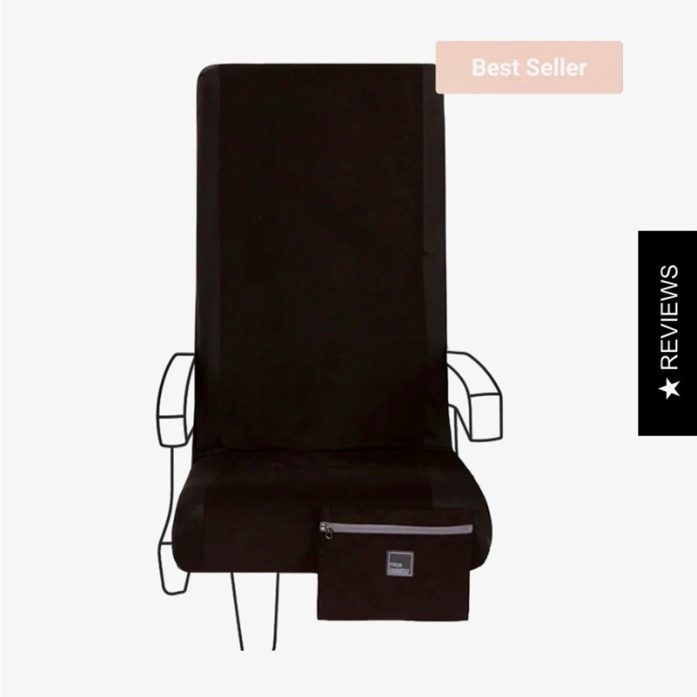 Nice Seats Fits Everywhere Airplane Seat Cover (black)